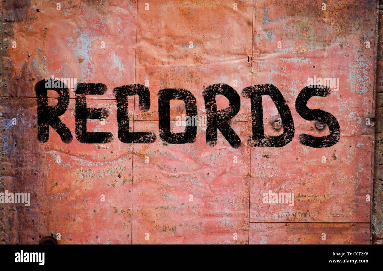 Records Concept Stock Photo