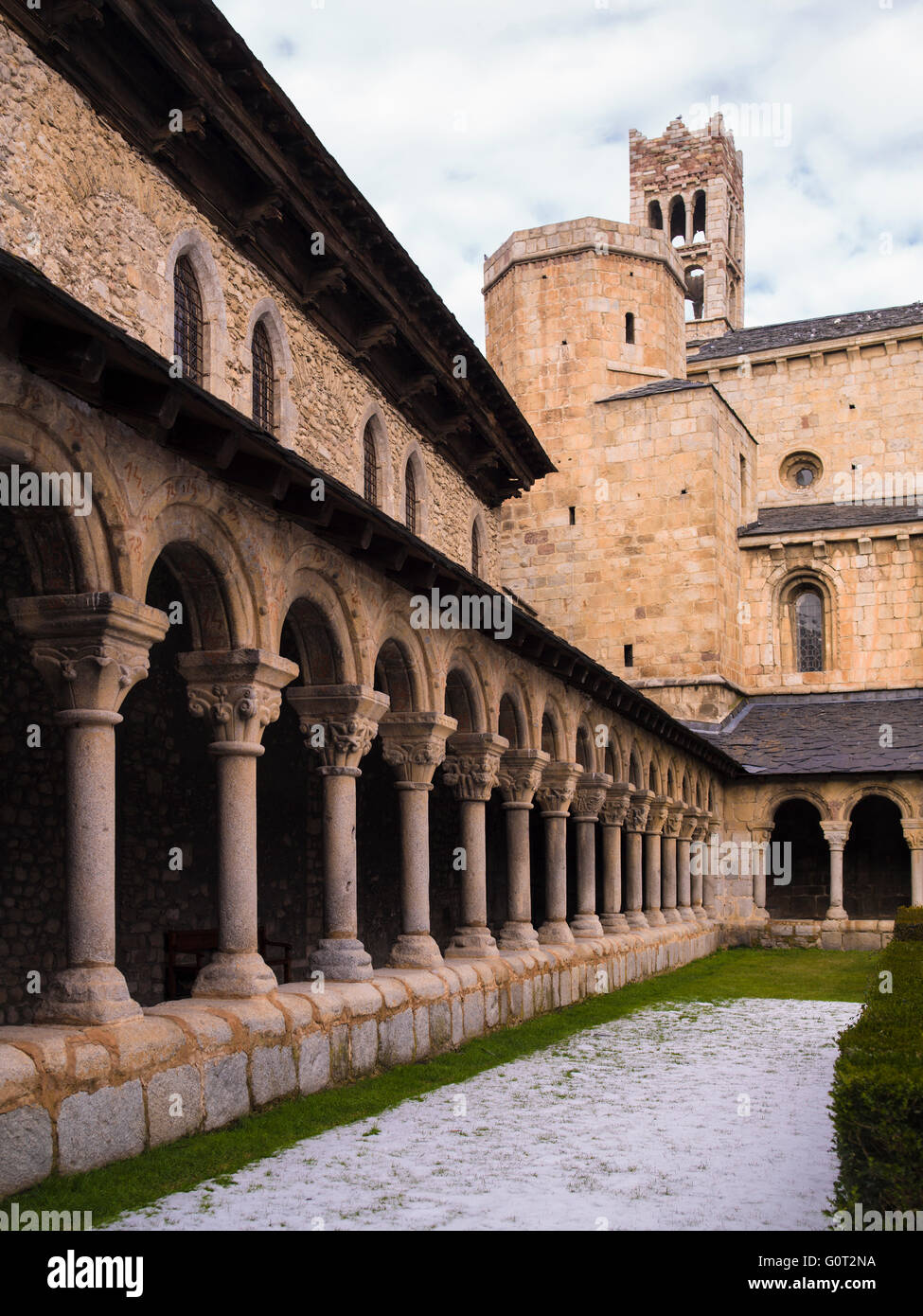 The Cloister of the Cathedral. Seu d'Urgell. Lleida. Spain Stock Photo