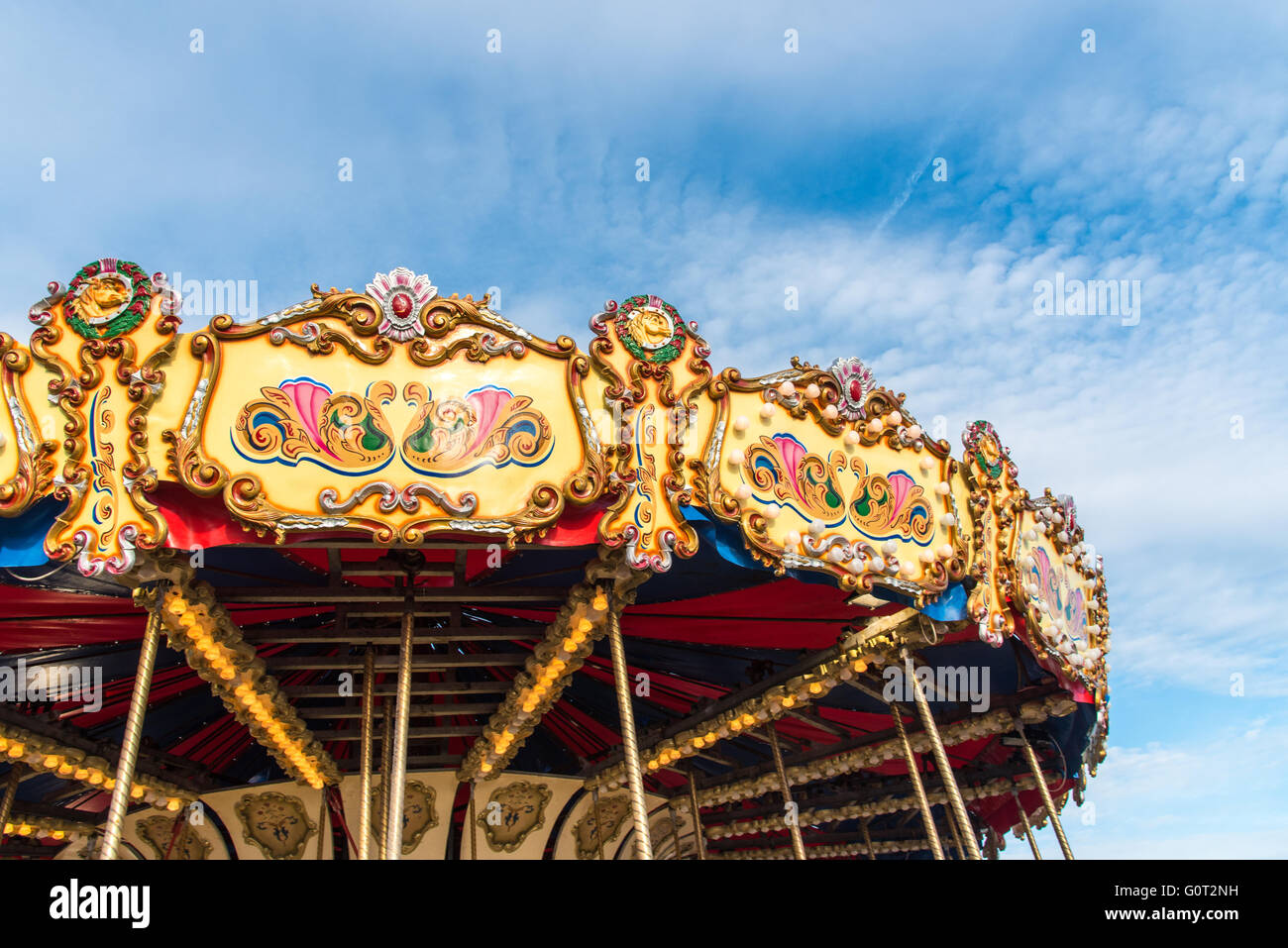 Carousel ride with copy space Stock Photo - Alamy