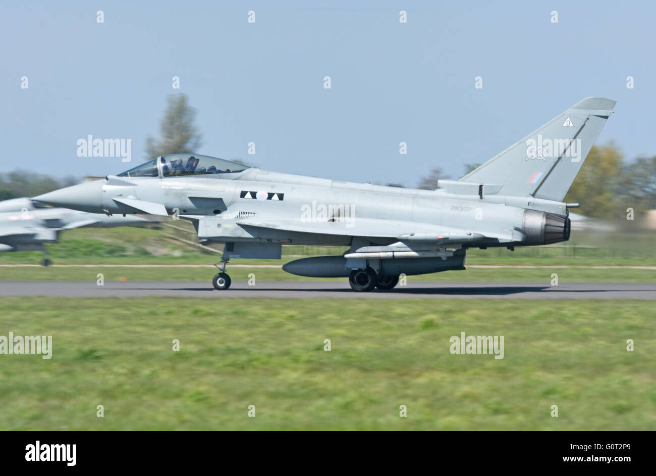 RAF Eurofighter Typhoon at Coningsby Stock Photo