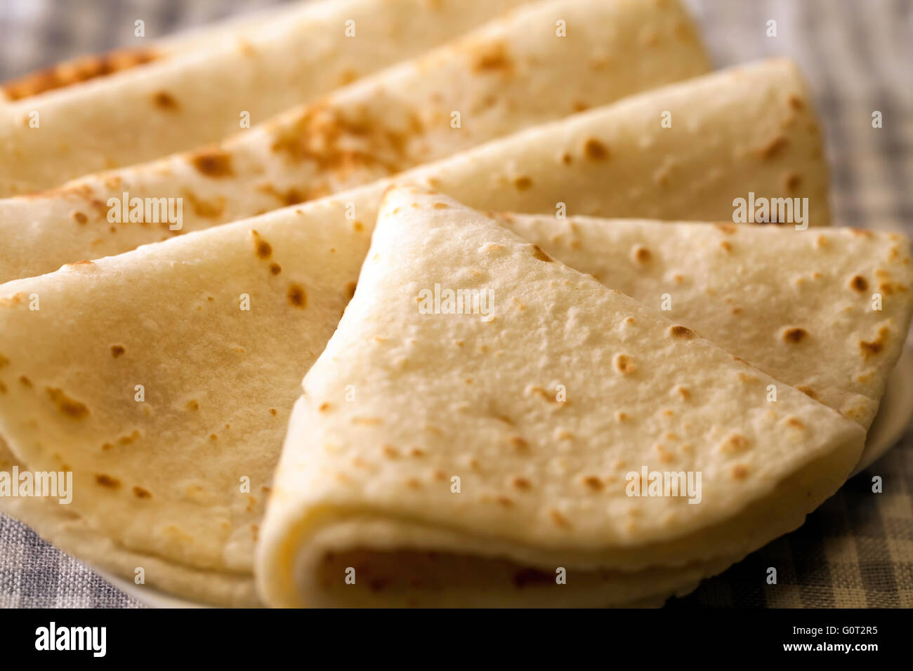 Traditional Indian Roti Ready to Serve Stock Photo