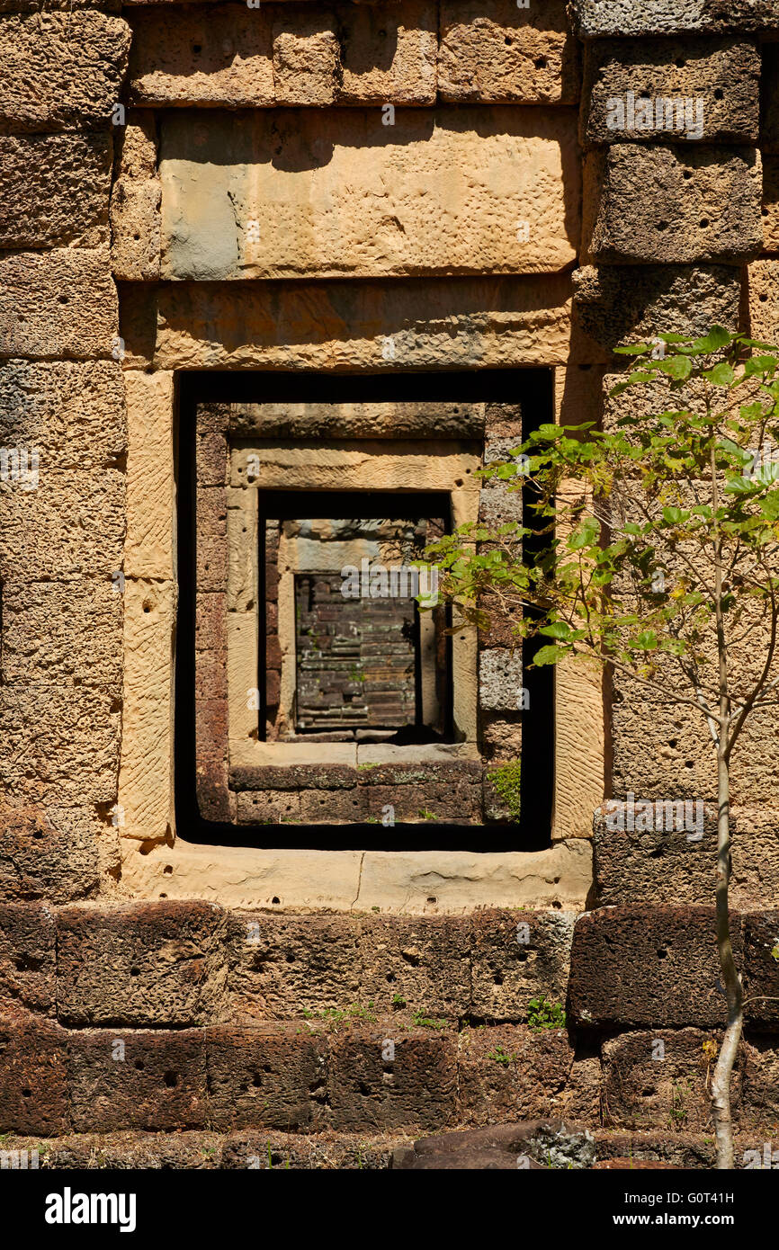 Suor Prat towers, Angkor Thom (12th century temple complex), Angkor World Heritage Site, Siem Reap, Cambodia Stock Photo