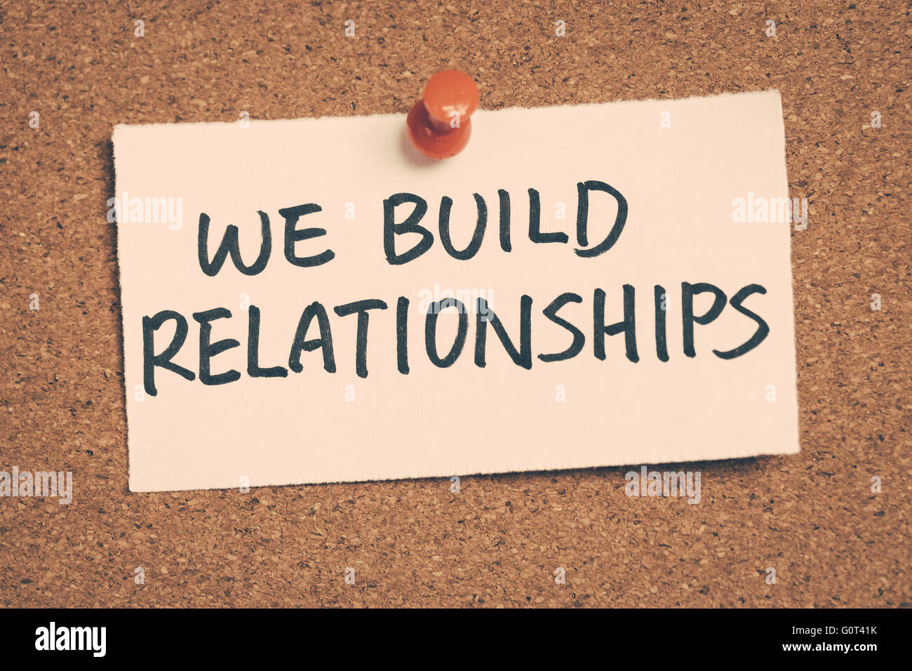 we build relationships Stock Photo