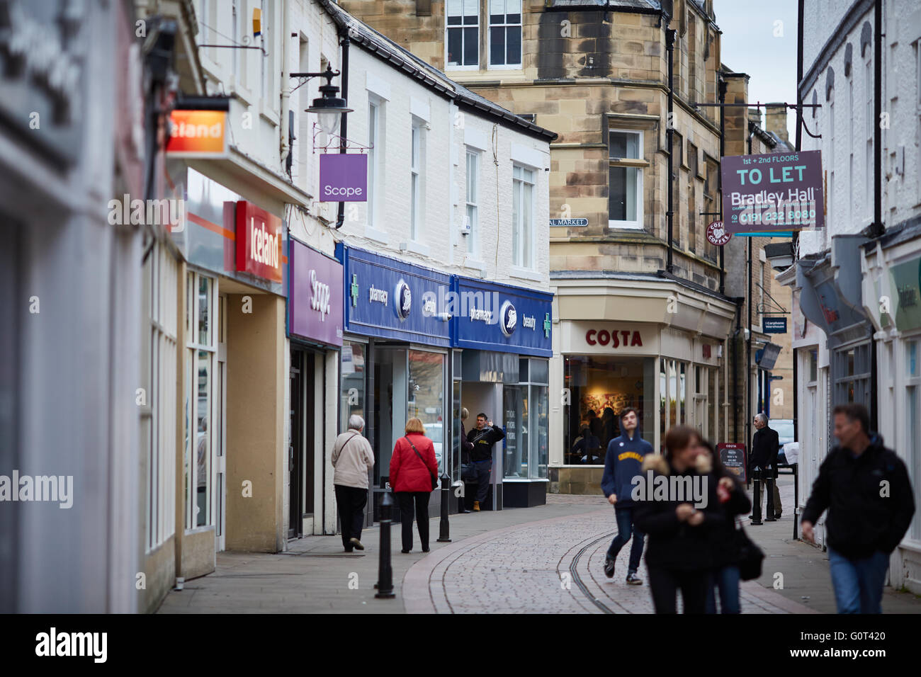 Hexham market town civil parish Northumberland fore street tudor style
