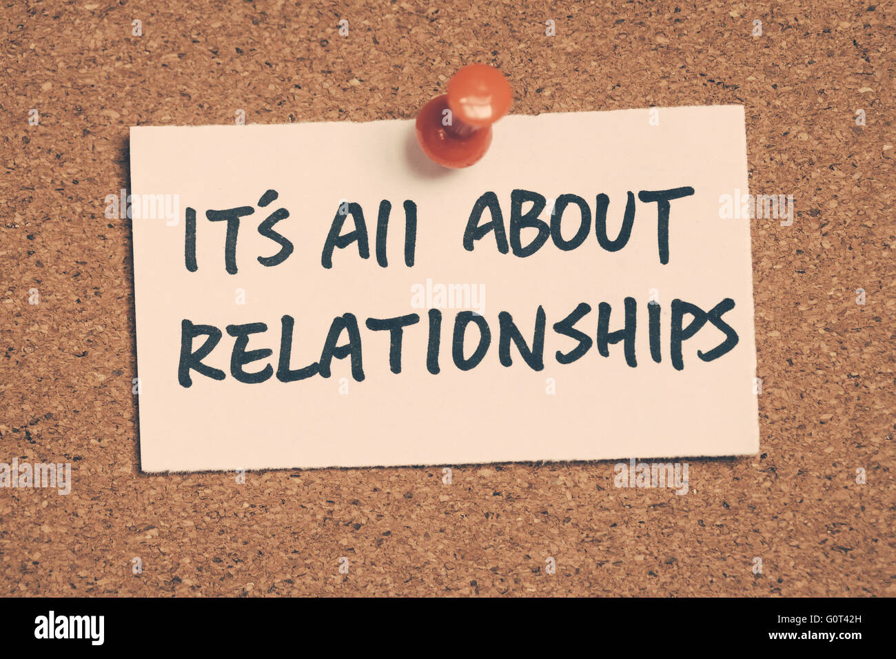 it's all about relationships Stock Photo