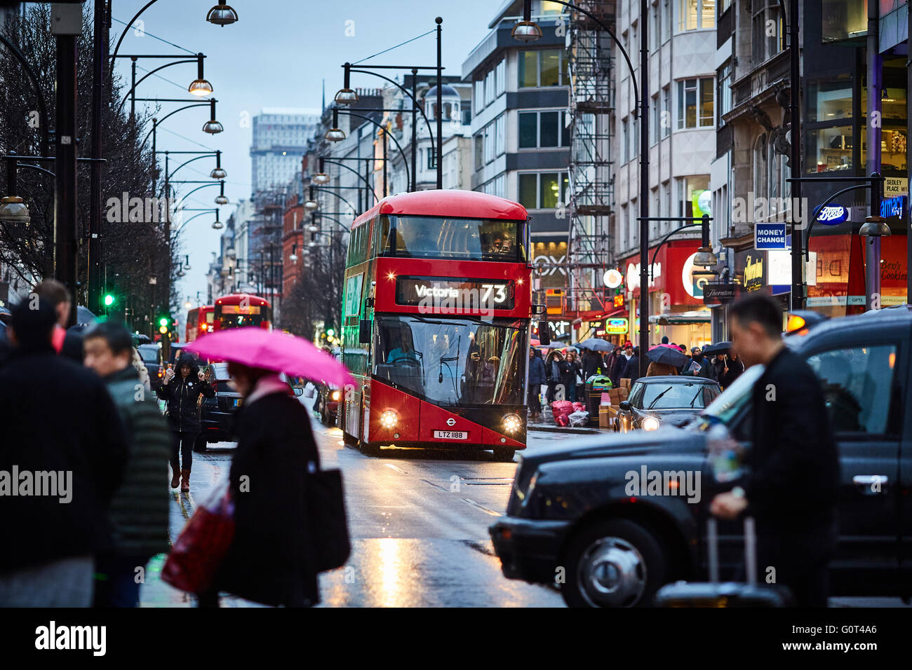 Oxford Street Transport transporter transportation transported traveling getting about by on going  commuter commuting  commuter Stock Photo