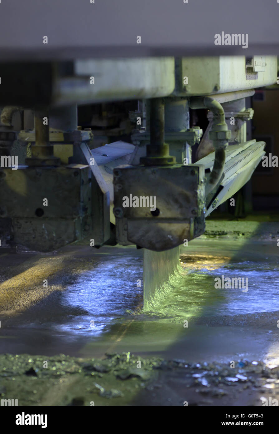 Galvanizing steel processing.Production of zinc-coated steel Stock Photo