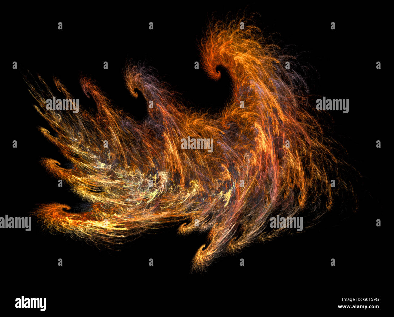 Fire Waves. Stock Photo