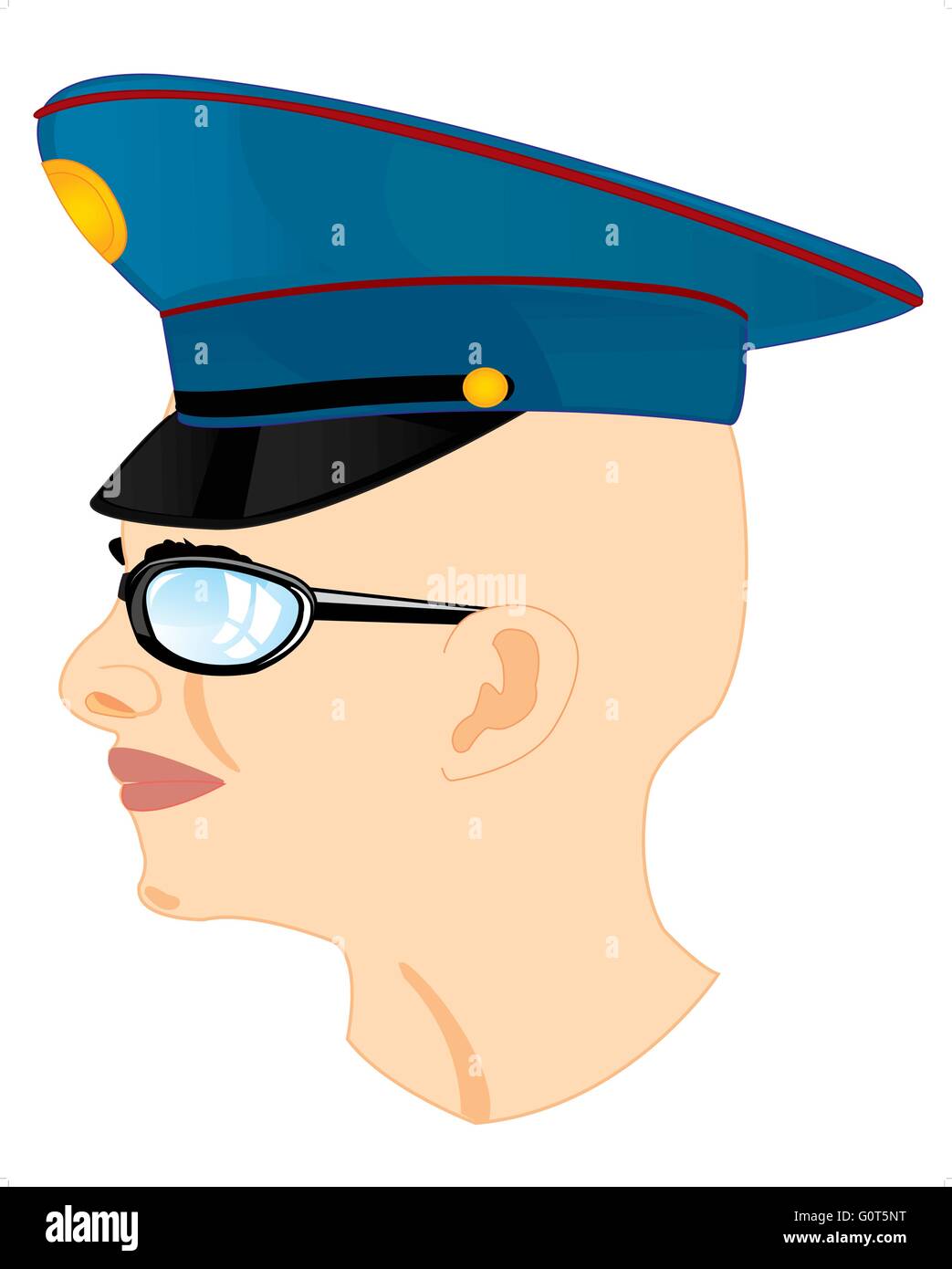 Man in service cap Stock Vector Image &amp; Art - Alamy
