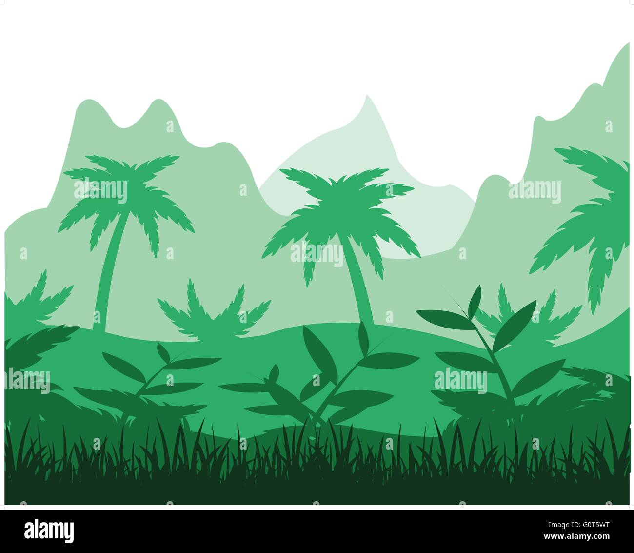 Jungle green sheet Stock Vector Images - Alamy