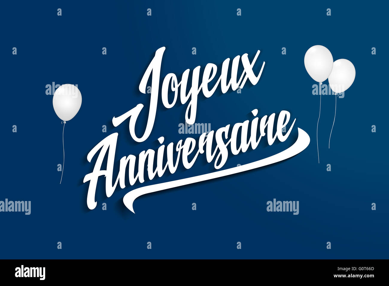 Carte d'anniversaire français '4 ans' Image Vectorielle Stock - Alamy