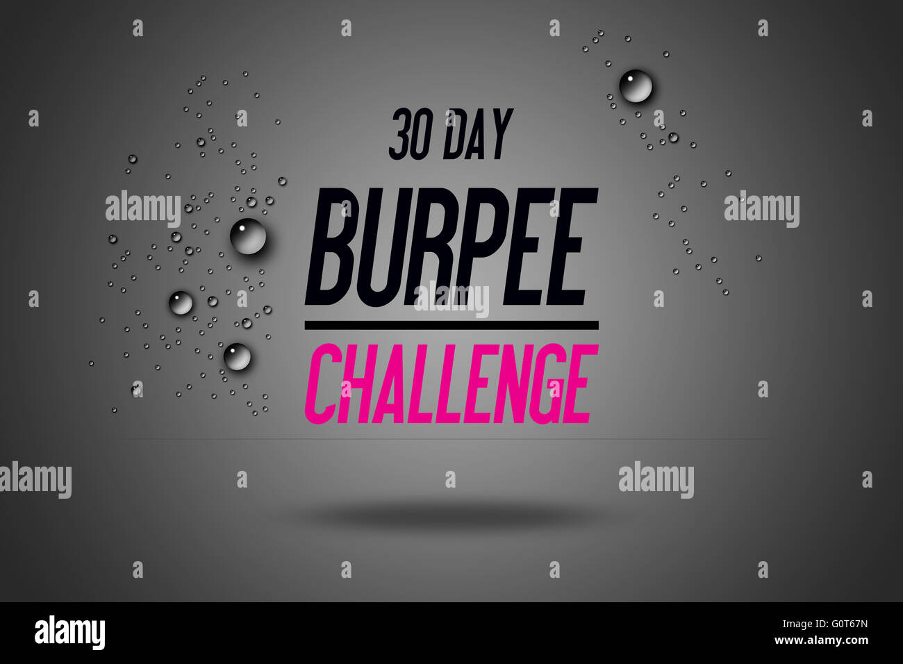 Burpee Challenge - Impactful Exercise - Whole Body Workout - Sport Workouts - Fitness Center Stock Photo