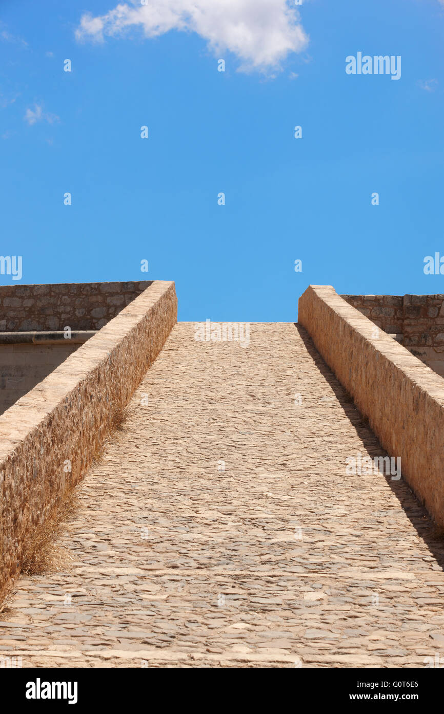 Fortress of Fortezza in Rethymno. Crete. Greece. Vertical Stock Photo