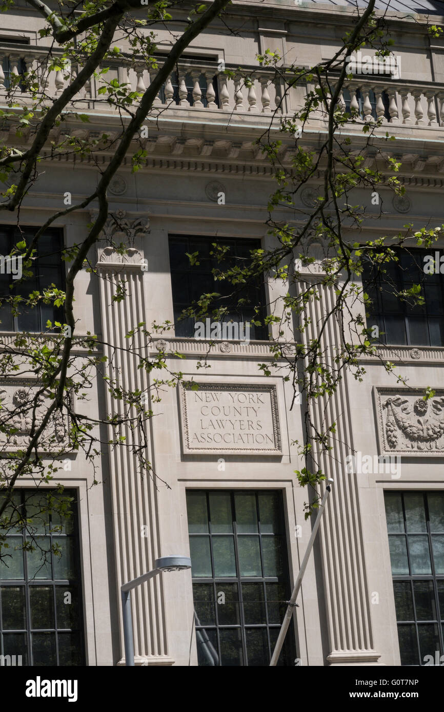 New York County Lawyers' Building in Lower Manhattan, NYC, USA Stock Photo