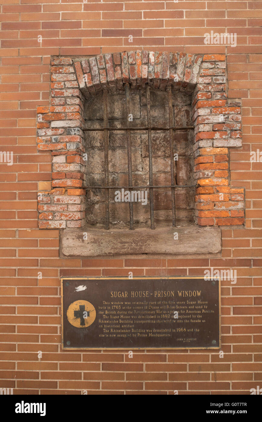 Sugar House Prison Window, New York City, USA Stock Photo Alamy