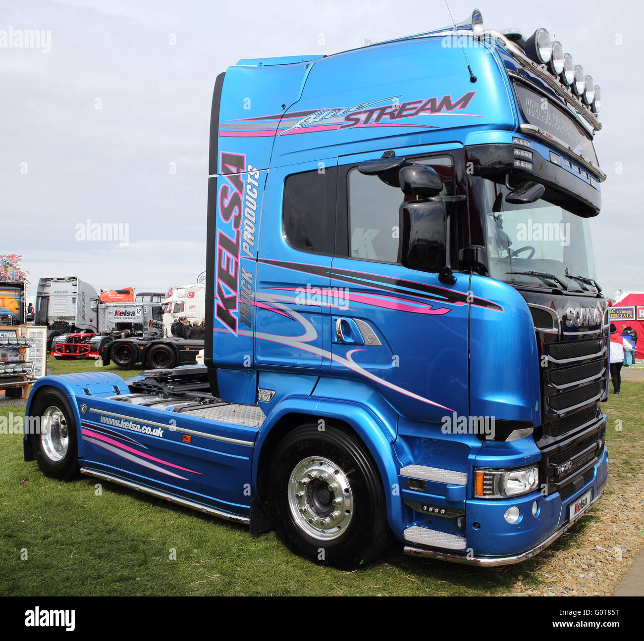 Scania V8 Kelsa Truck Unit -  Articulated Lorry Stock Photo