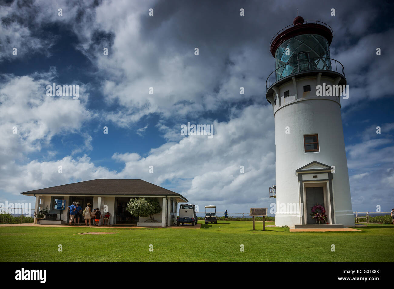 The Kilauea historical lighthouse on the island of Kauai, Hawaii Stock Photo