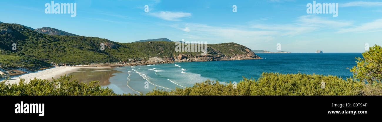 Squeaky Beach Panorama, Wilsons Promontory, Victoria, Australia Stock Photo