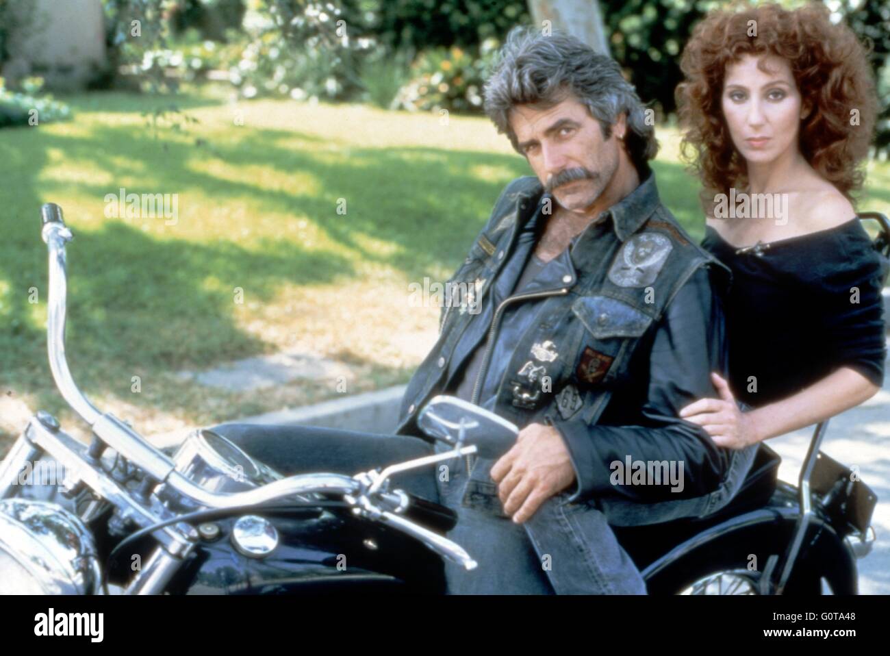 Sam Elliott and Cher / Mask / 1985 directed by Peter Bogdanovich (Universal Pictures) Stock Photo