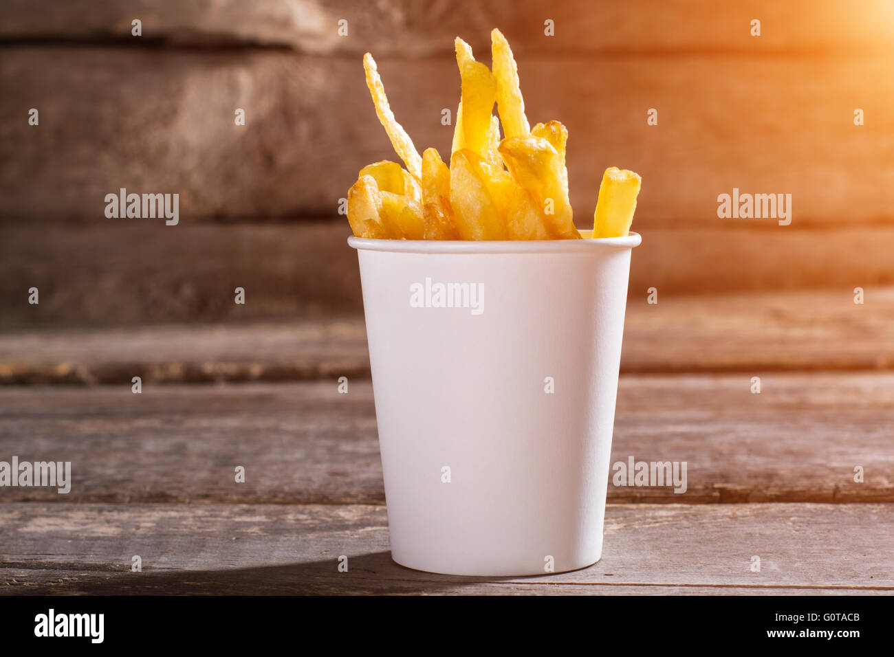 French fries in paper cup hi-res stock photography and images - Alamy