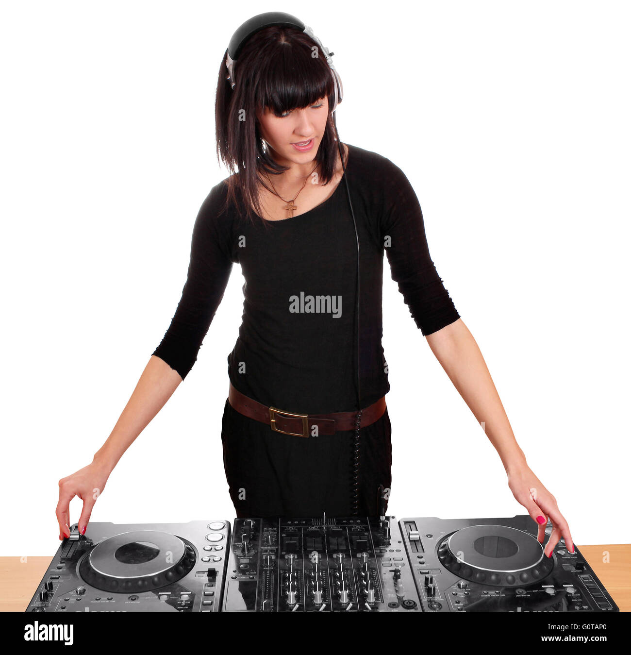 Dj turntables headphones hires stock photography and images Alamy