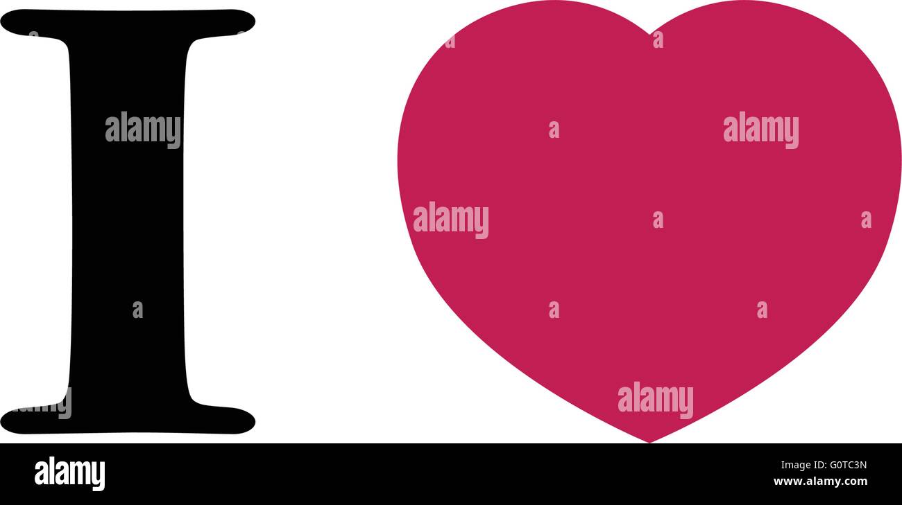 I love red heart Stock Vector Image & Art - Alamy