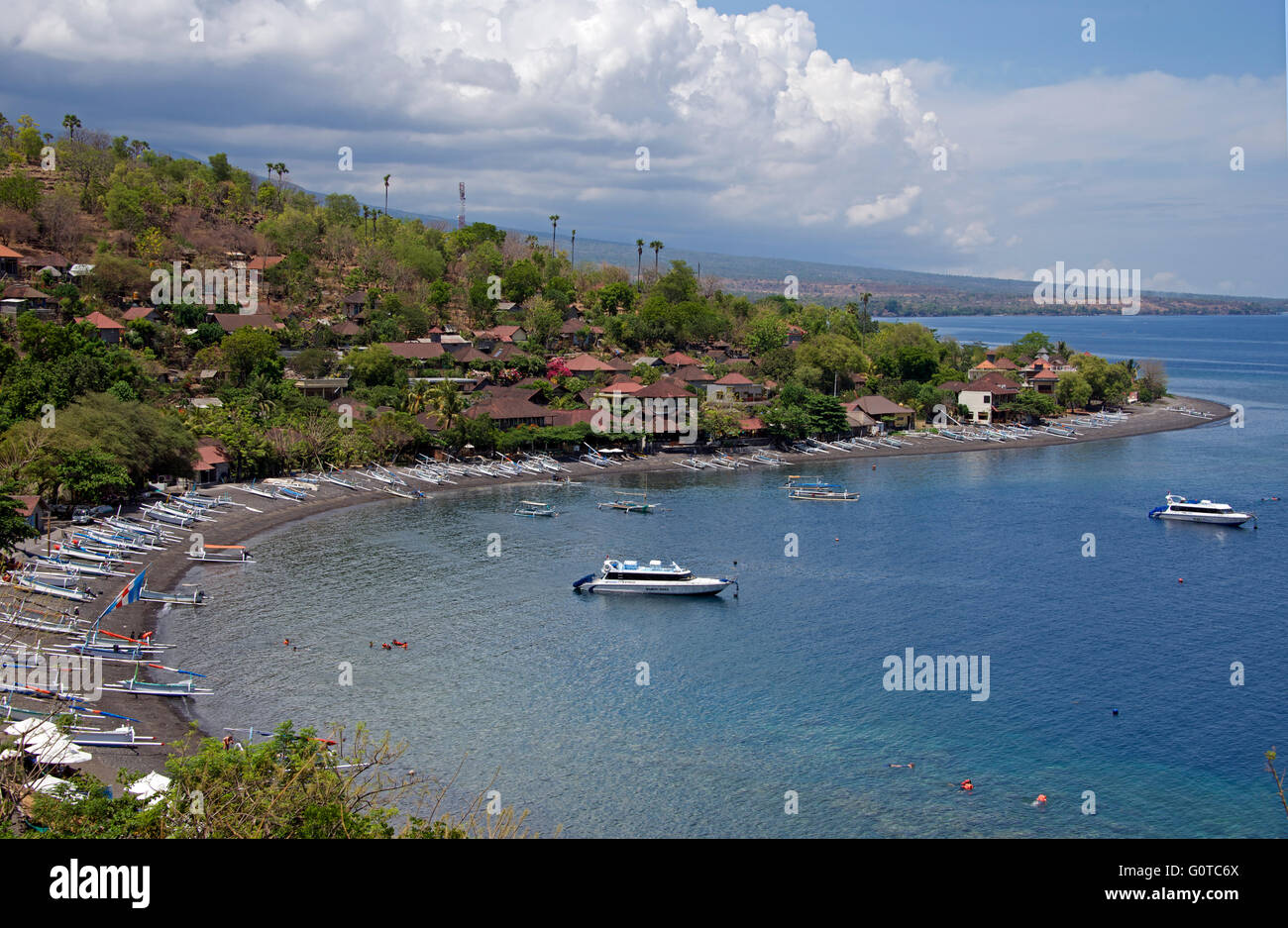 Amed town East coast Bali Indonesia Stock Photo