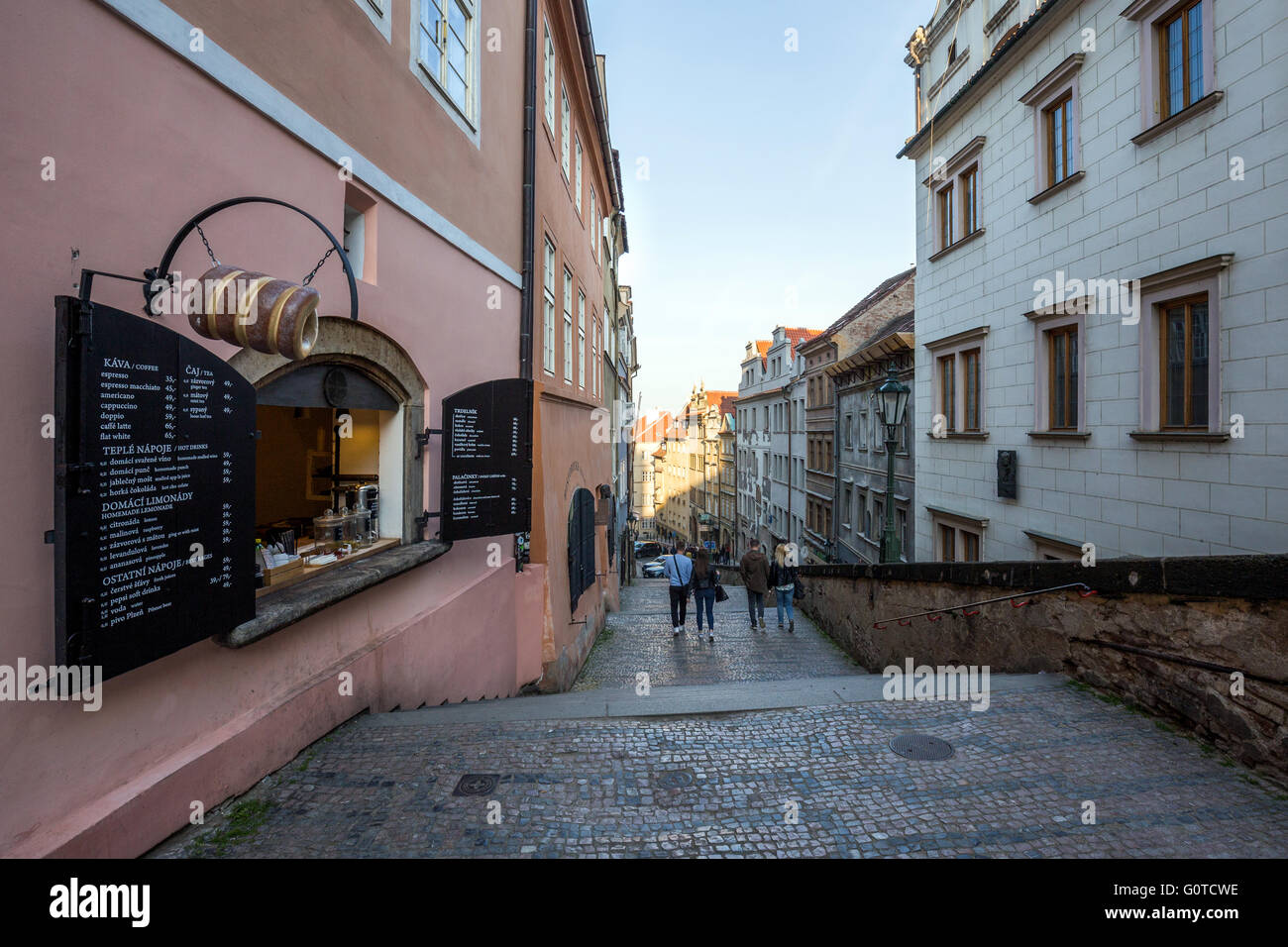 Castle Steps, Prague, Czech Republic Stock Photo