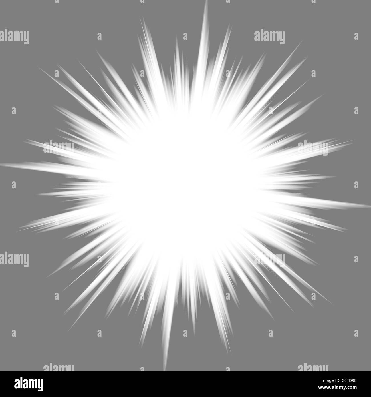 Bright white flash on a gray background Stock Photo - Alamy