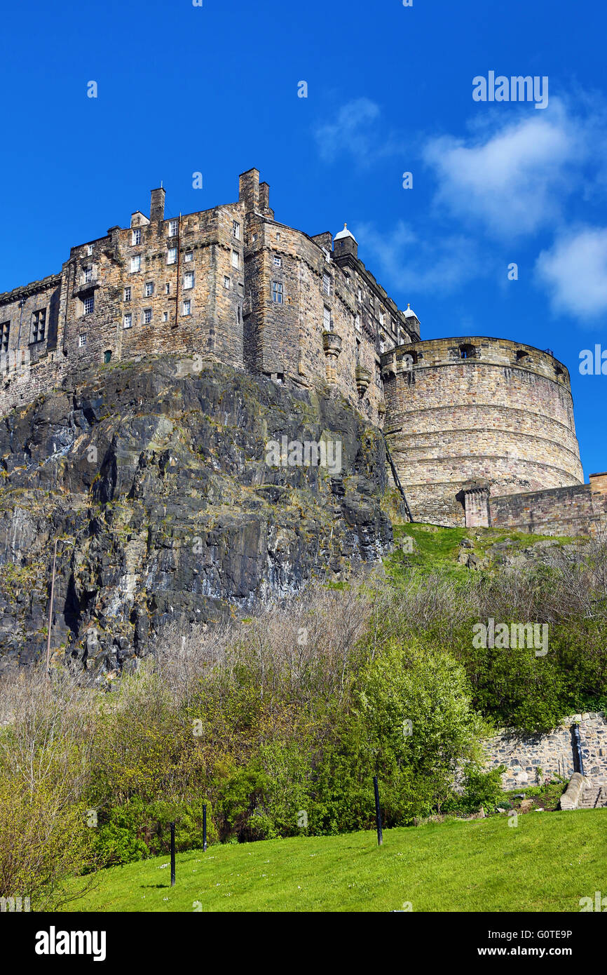 Edinburgh Castle in Edinburgh, Scotland, United Kingdom Stock Photo
