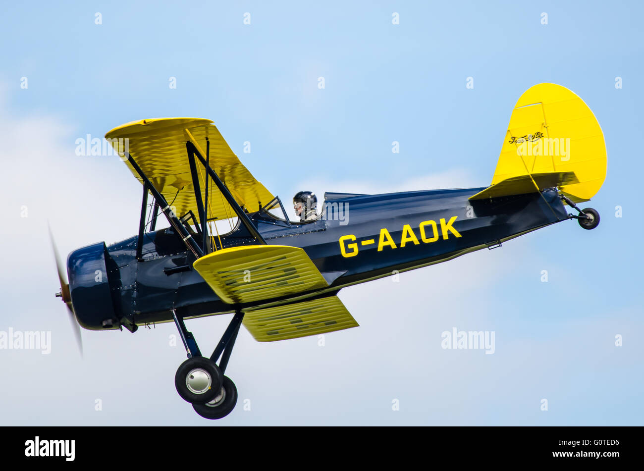 Curtiss-Wright Travel Air CW-12Q Sport Trainer were high-performance training aircraft. G-AAOK built 1929 Stock Photo
