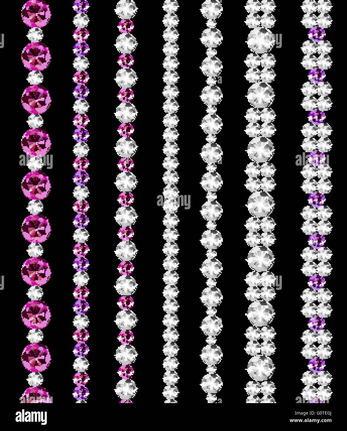 Diamond Realistic Borders Set Vector Illustration Stock Vector Image & Art Alamy