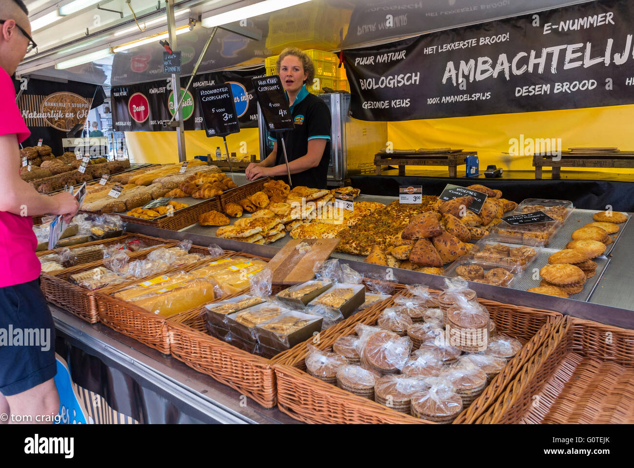 Amsterdam, Netherlands, Tourist Shopping in Dutch Organic Bakery Shop