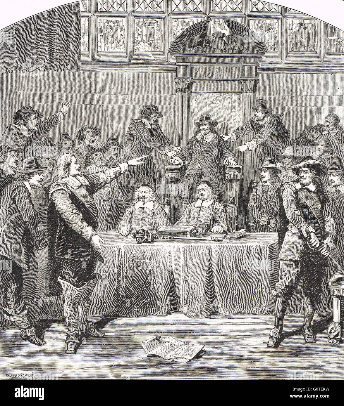 John Eliot defending the rights of the House of Commons 1629