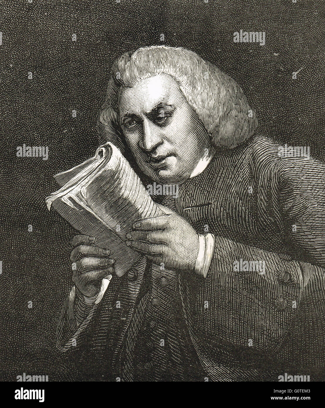 Dr Samuel Johnson lexicographer (1709-84)  Author of A Dictionary of the English Language published in 1755 Stock Photo