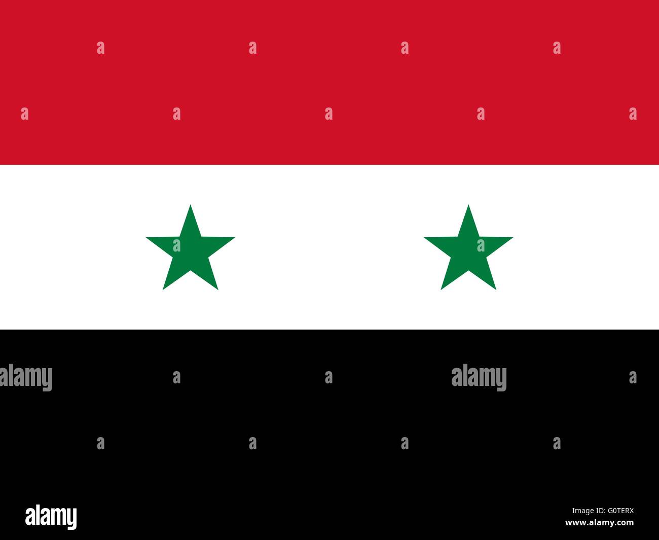 Official national flag of Syria Stock Vector