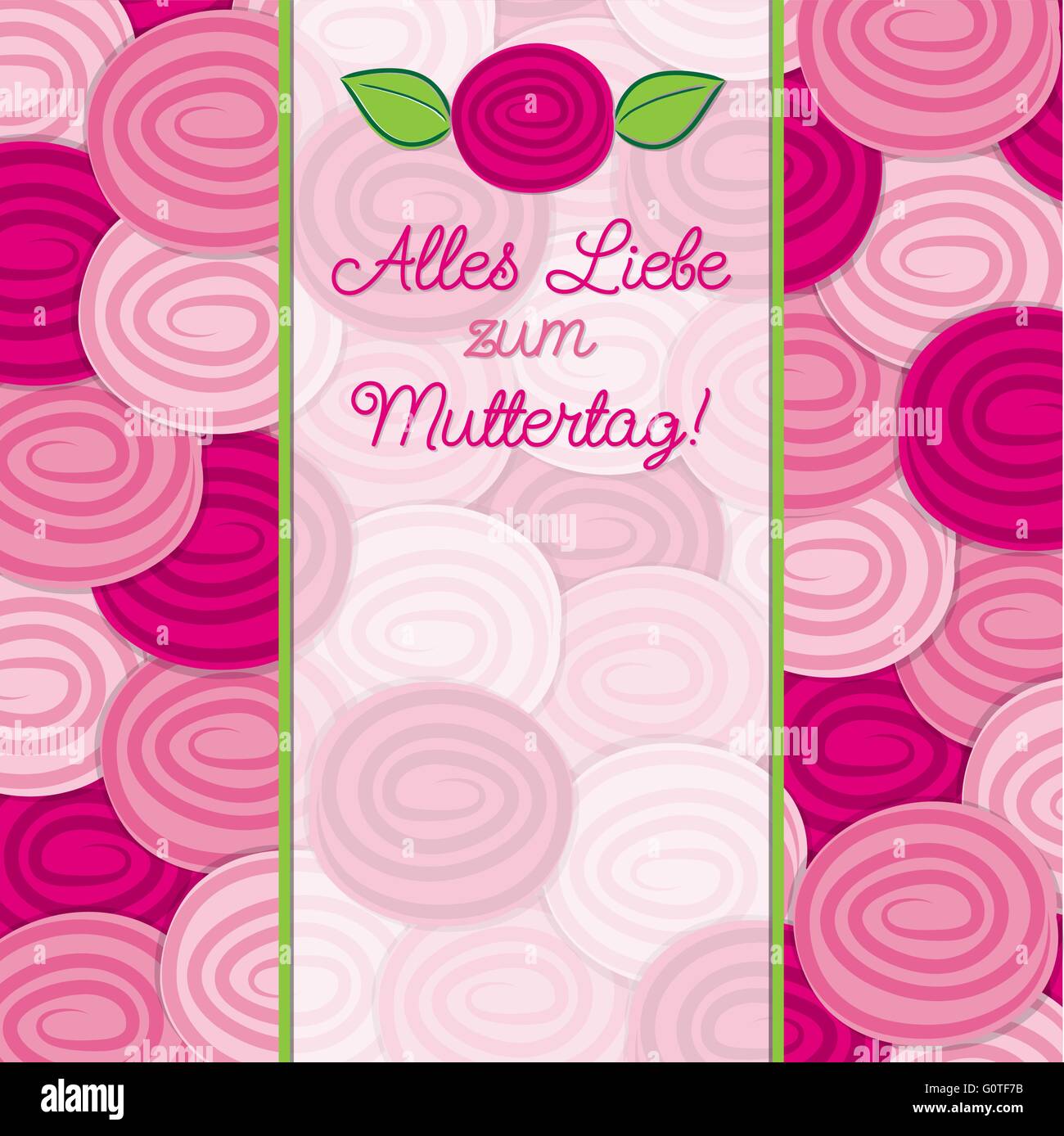 German rose Mother's Day card in vector format Stock Vector Image & Art