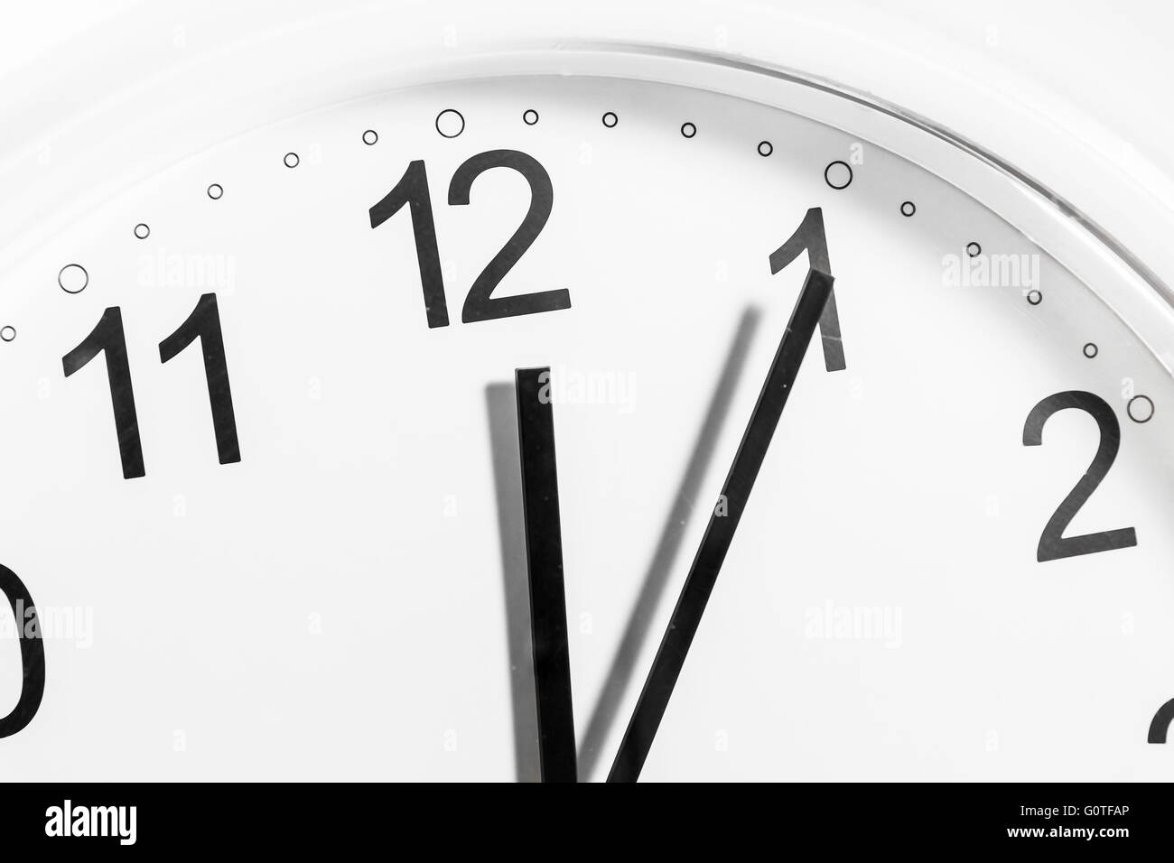 Closeup of hands on clock face.sensitive focus Stock Photo Alamy