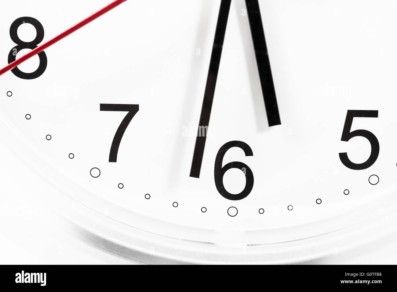 Closeup of hands on clock face.sensitive focus Stock Photo Alamy