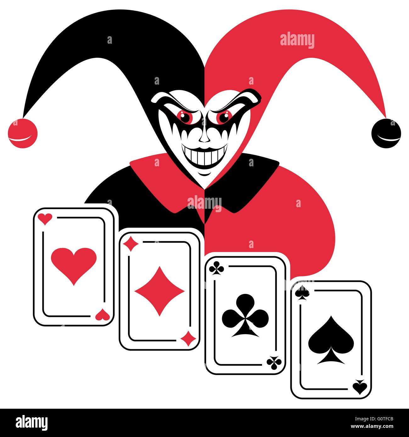 Joker card Stock Vector Images - Alamy