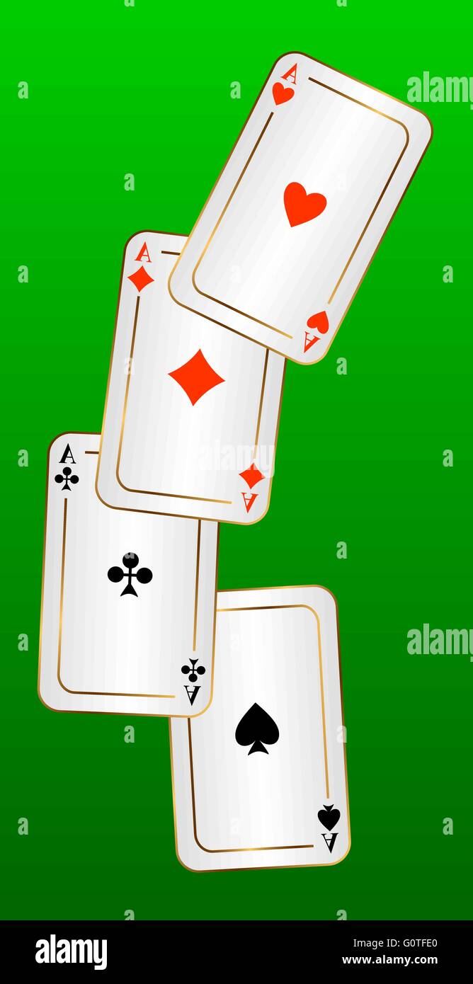 Four aces. Stock Vector