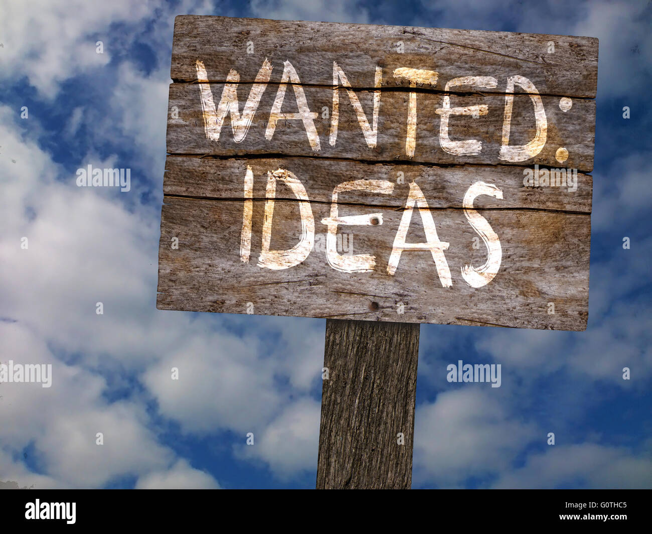 Wanted Ideas Stock Photo