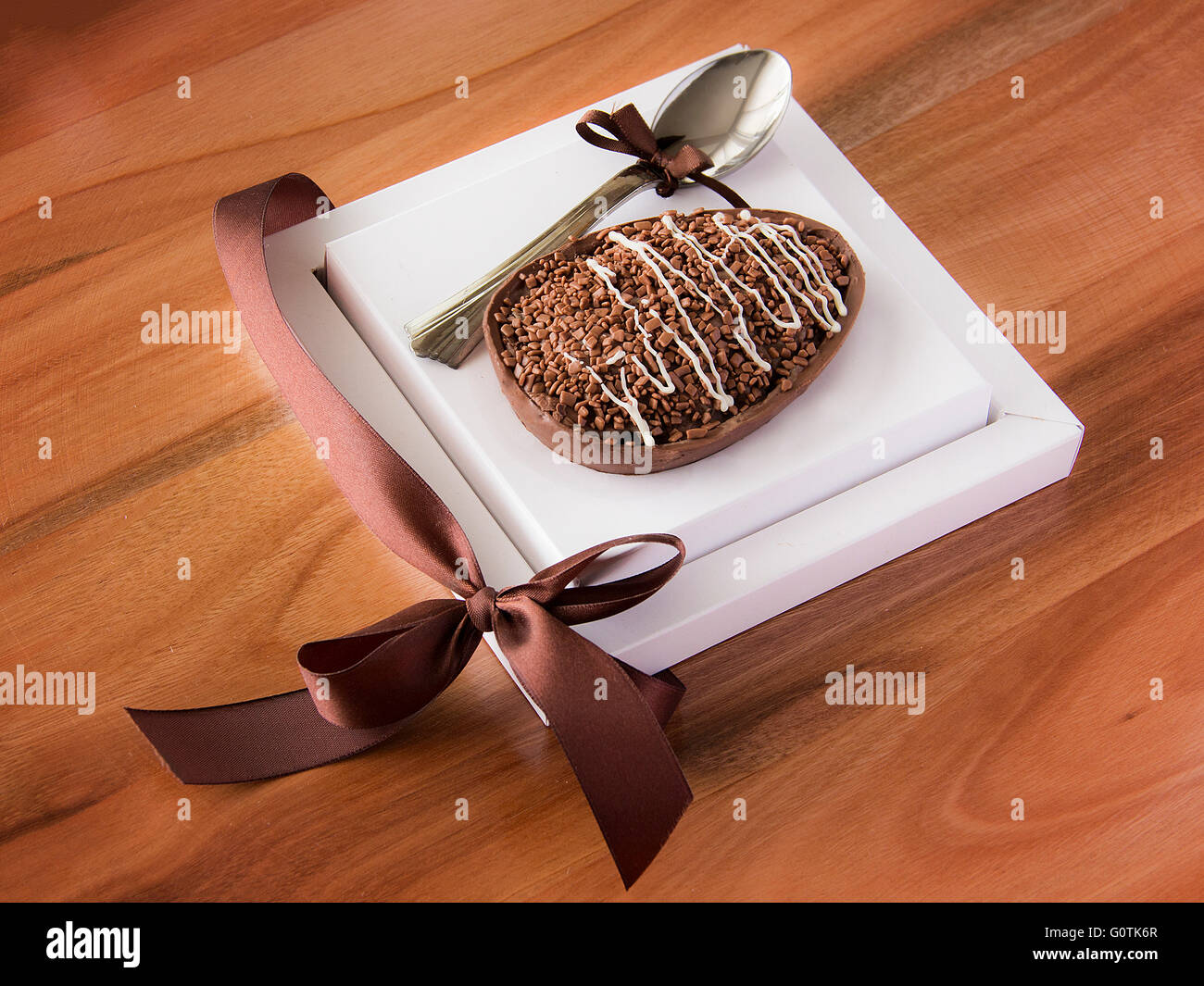 Filled Easter Egg in a Gift Box Stock Photo - Alamy