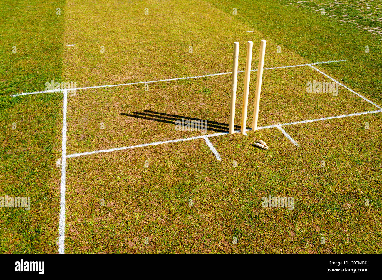 Cricket wicket Stock Photo