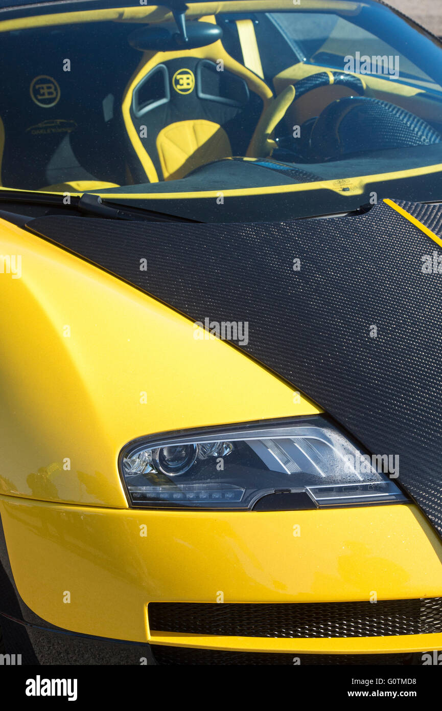 Bugatti Veyron EB Sports Car Detail Stock Photo Alamy