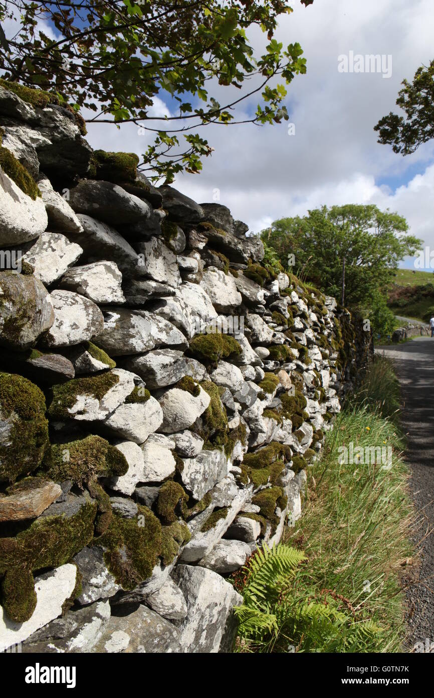 Old traditional Irish stone wall, Donegal, Ireland Stock Photo Alamy