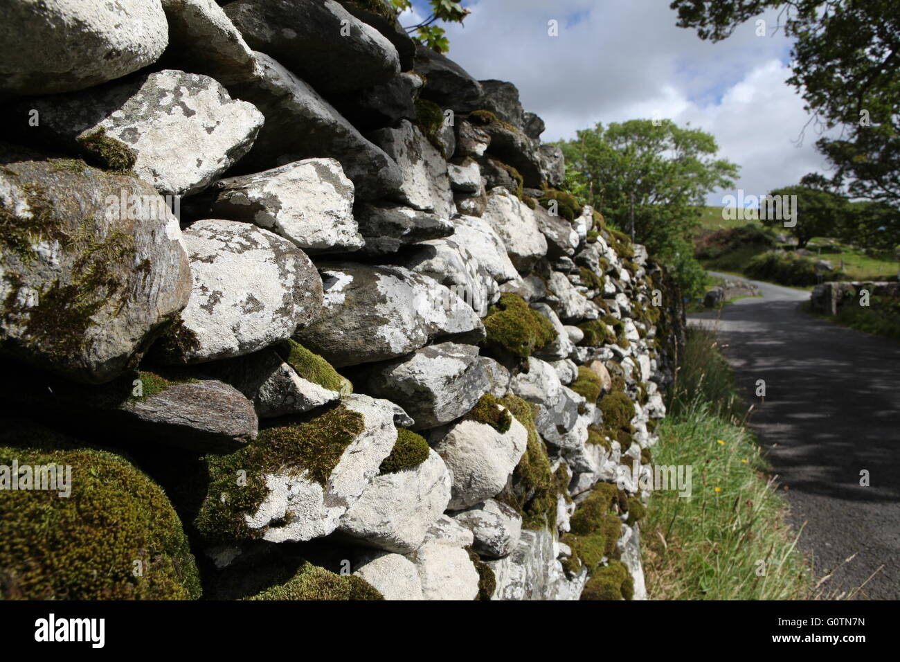 Old Traditional Irish Stone Wall Donegal Ireland Stock Photo Alamy