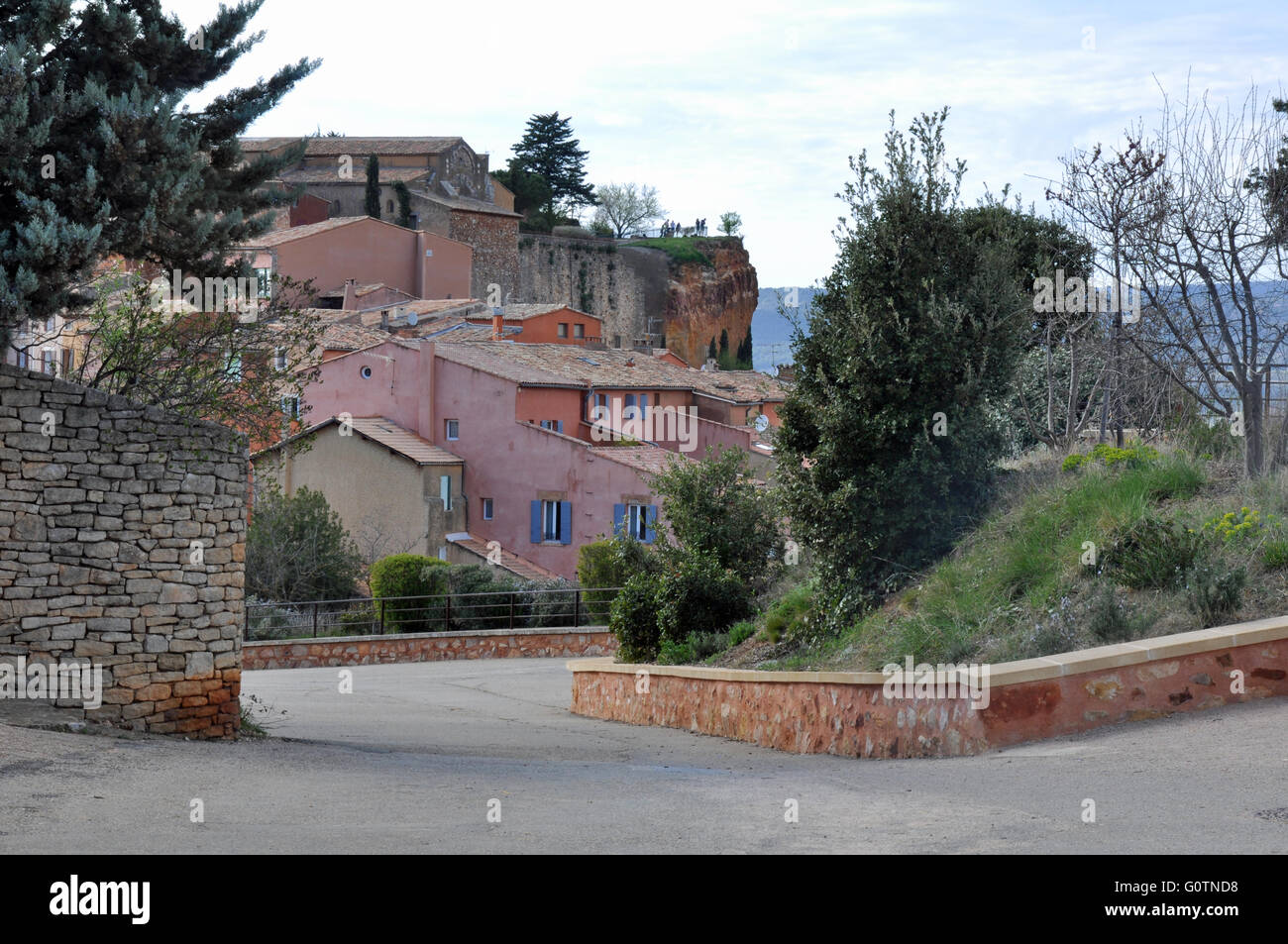 The hill top village of Roussillon, Provence, France. Stock Photo