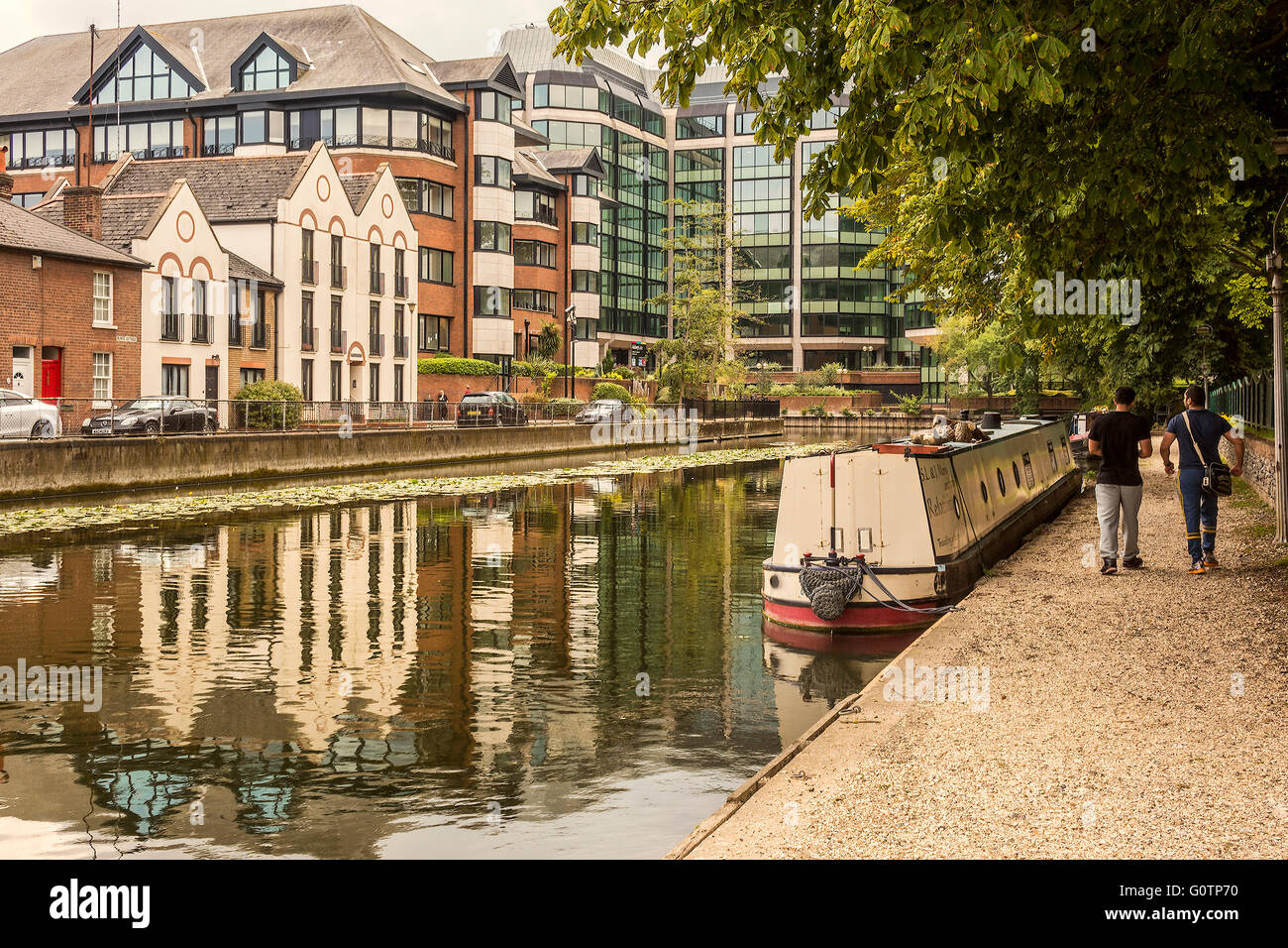 Kennet and Avon Canal Central reading Berkshire UK Stock Photo