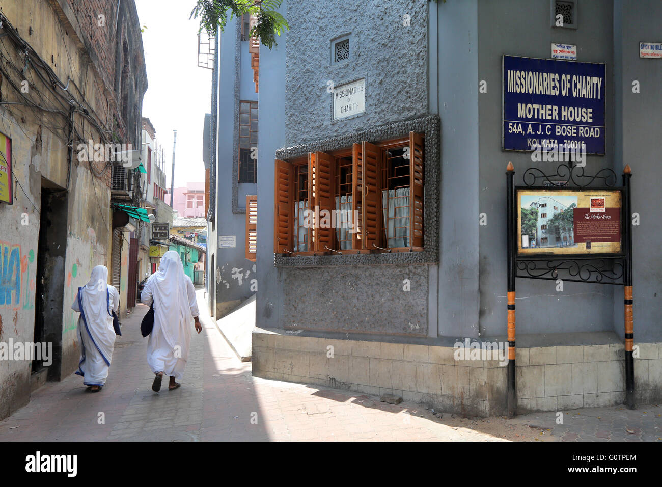 Mother House, headquarters of the Congregation 'Missionaries of Charity' (Mother Teresa Sisters) in Calcutta, India Stock Photo